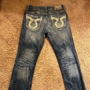 Big Star Pioneer Distressed Straight Cut Jeans size 32R great condition
